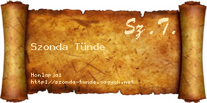 Szonda Tünde névjegykártya